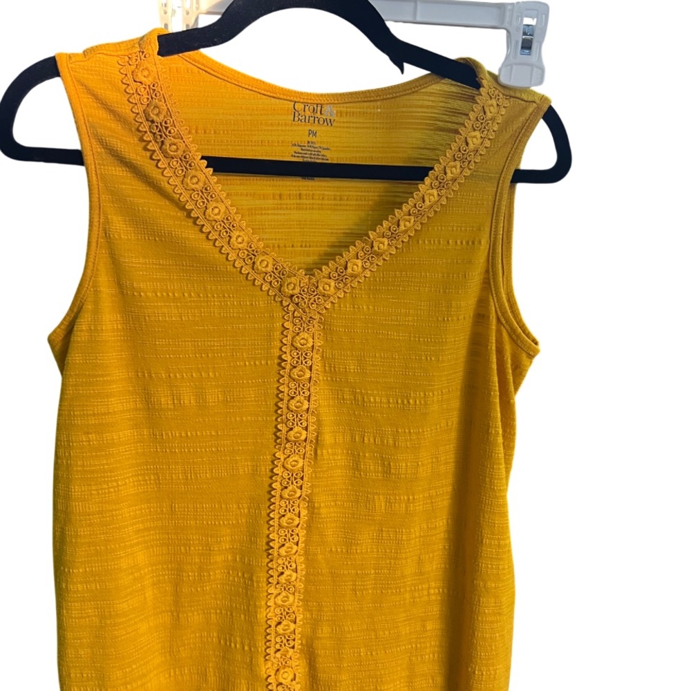 Croft & Barrow Mustard Yellow Tank Top